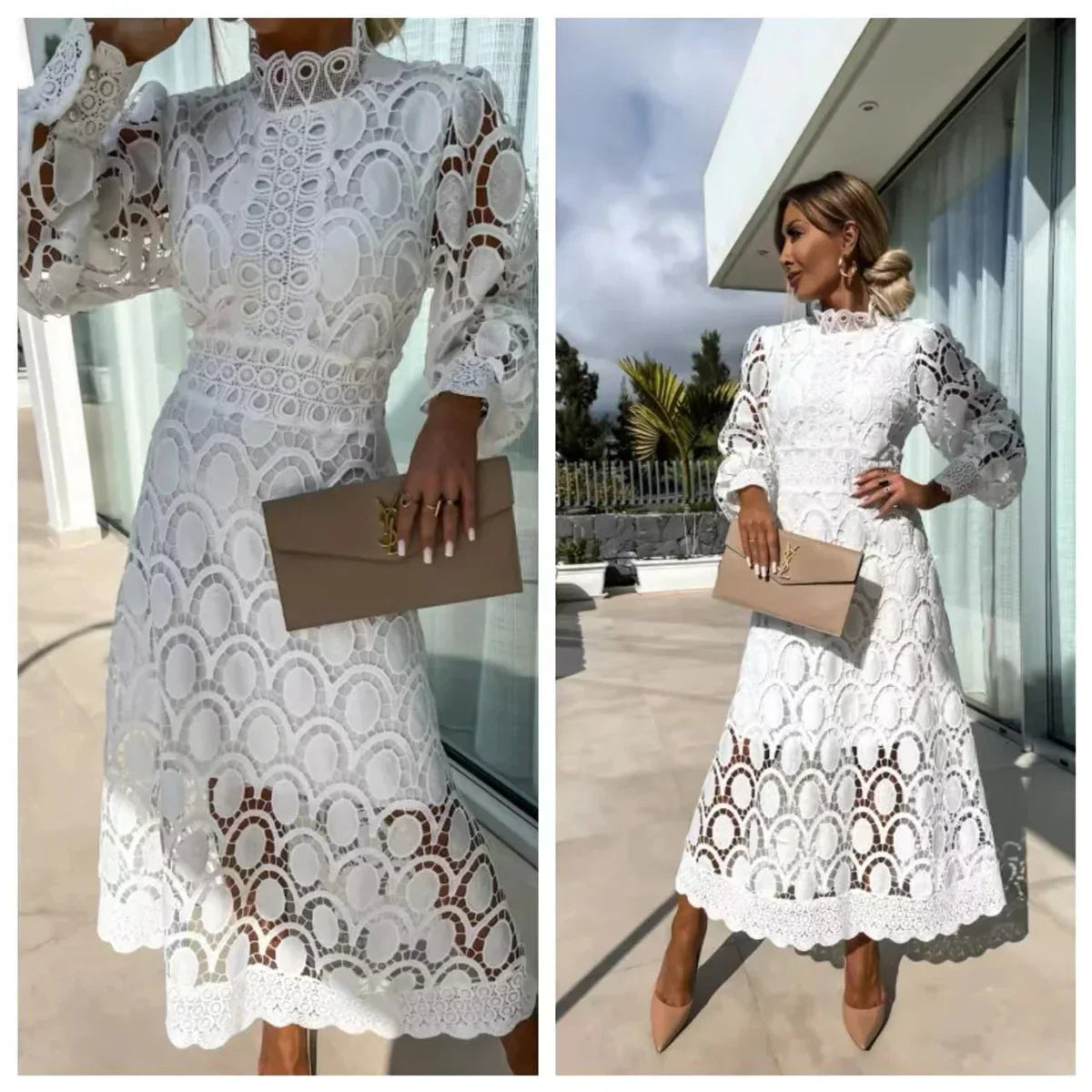 VESTIDO FLORENCIA™ ENCAJE ELEGANTE FRANCES