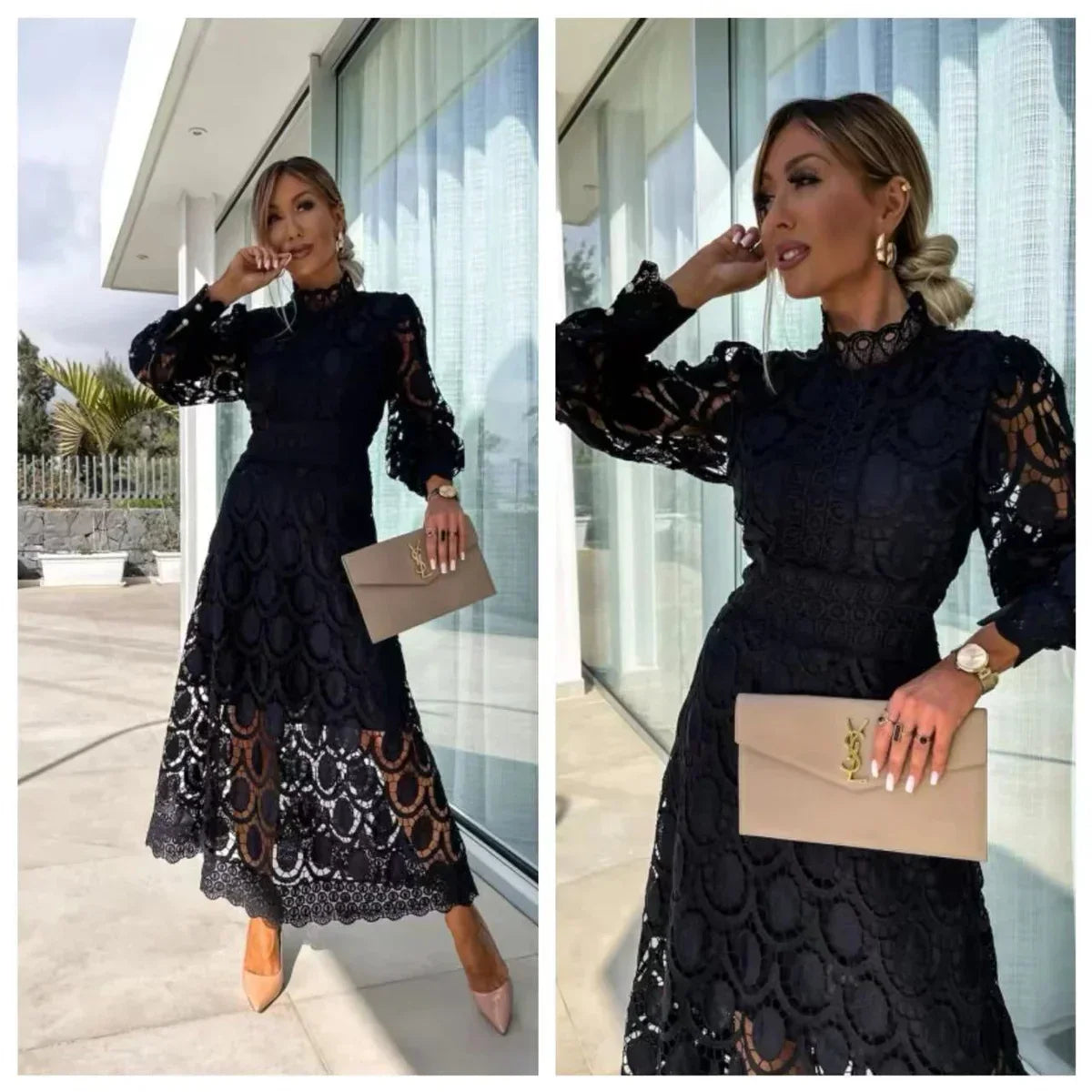 VESTIDO FLORENCIA™ ENCAJE ELEGANTE FRANCES