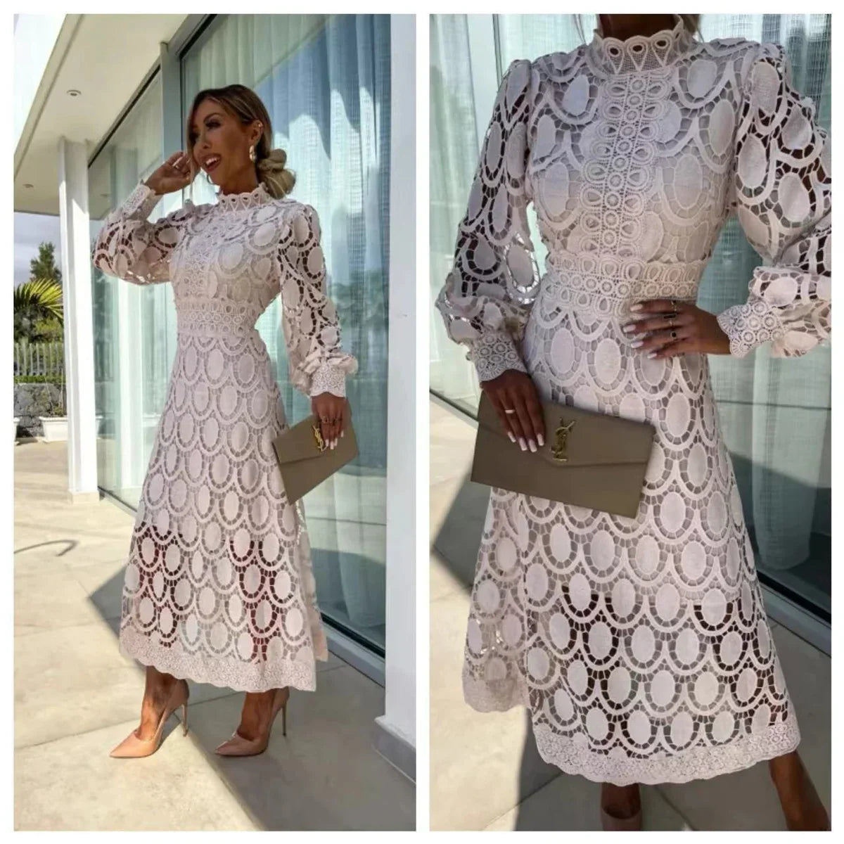 VESTIDO FLORENCIA™ ENCAJE ELEGANTE FRANCES